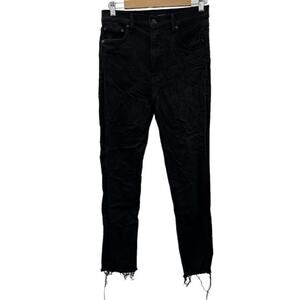 Denim Forum The Lola High Rise‎ Skinny Crop Raw Hem Jeans Size 29